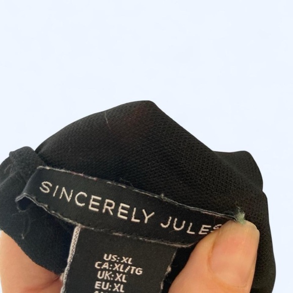 Sincerely Jules Black Spaghetti Strap Crop top XL Designer - Picture 2 of 3